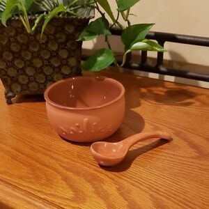 Terracotta Bowl and Spoon Set